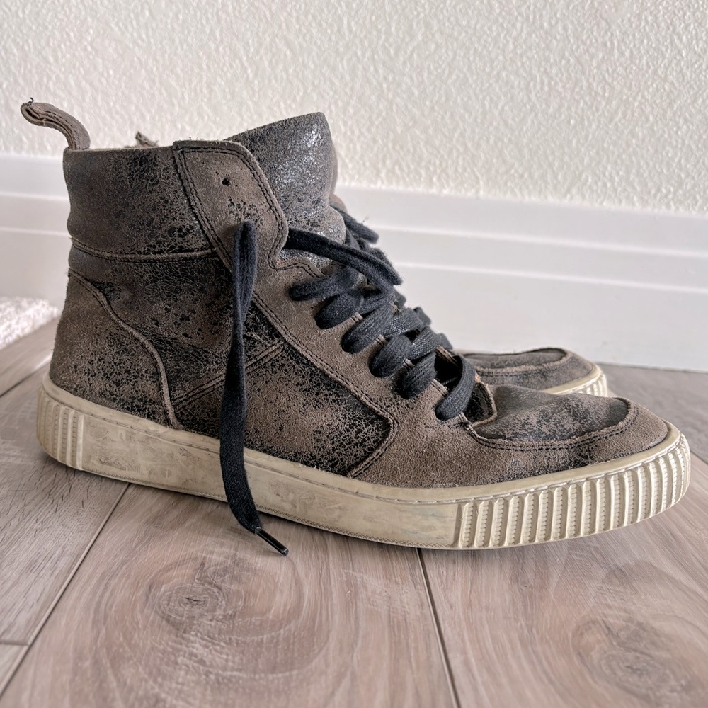 John Varvatos Hightop Leather Sneaker Size 8.5 Men’s
